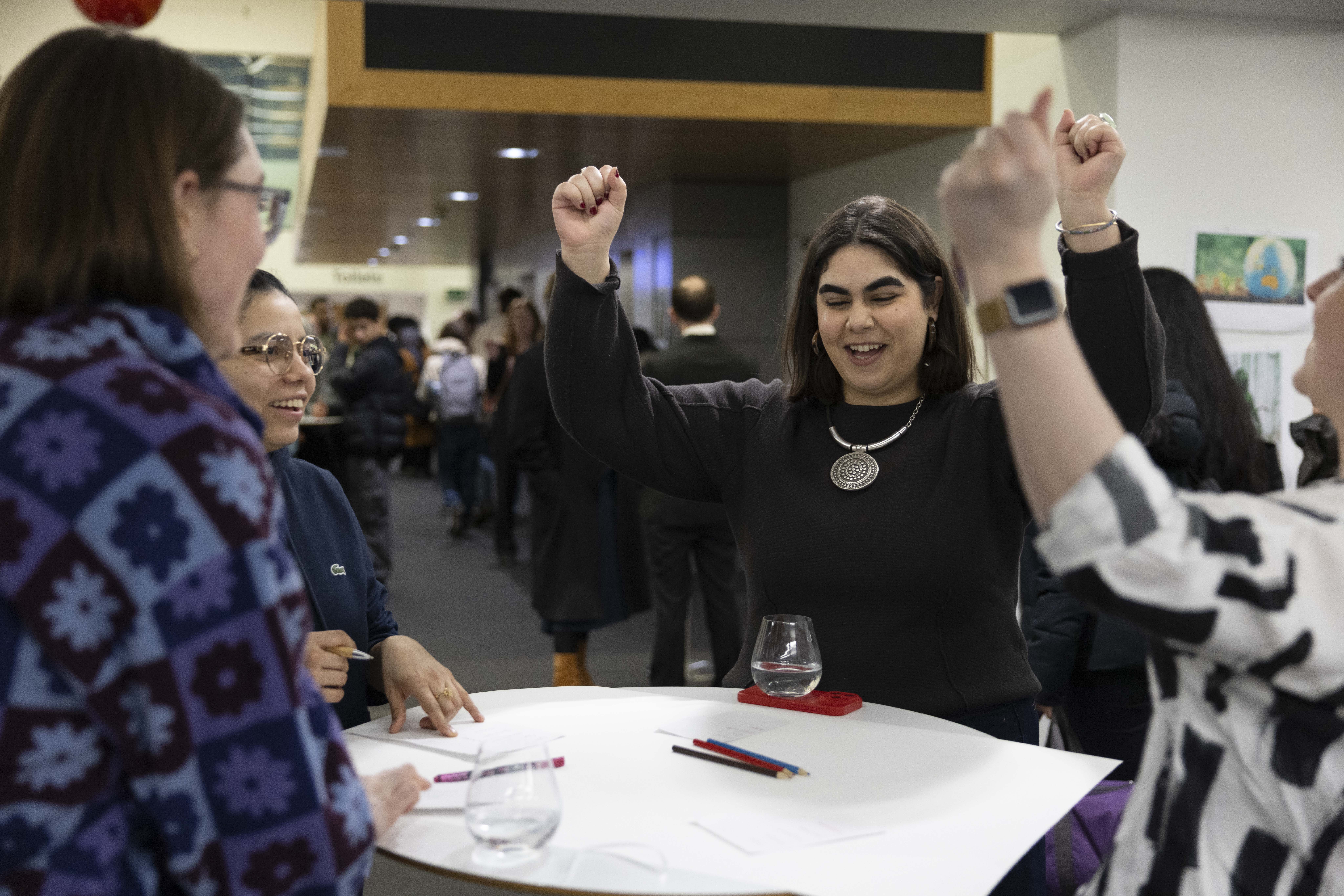 Attendes warm up with an icebreaker that explored values, emotions and climate change